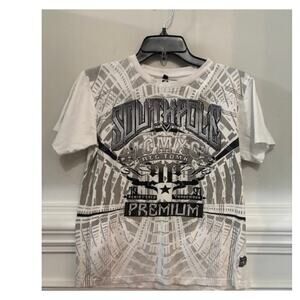 Southpole Graphic Tee T-shirt Logo Patch Youth Large Short Sleeve 100% Cotton